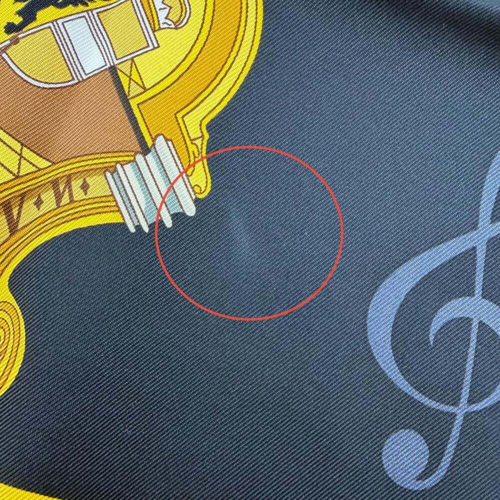 HERMES Black Silk Scarf - Picture 10 of 10